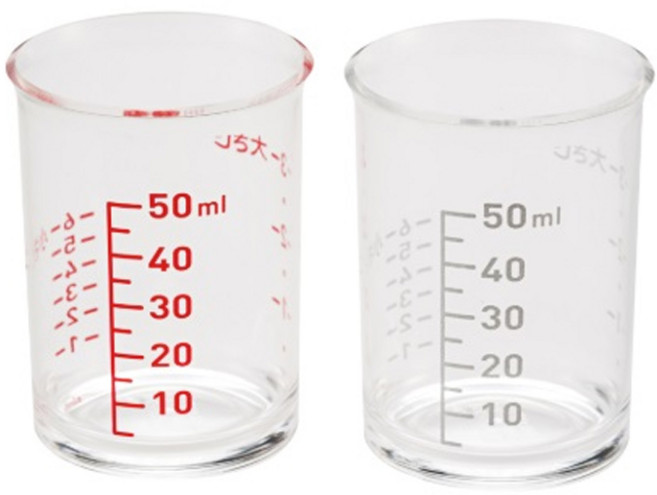 셀렉트100 미니 계량컵 2개, 혼합색상, 50ml, 1세트