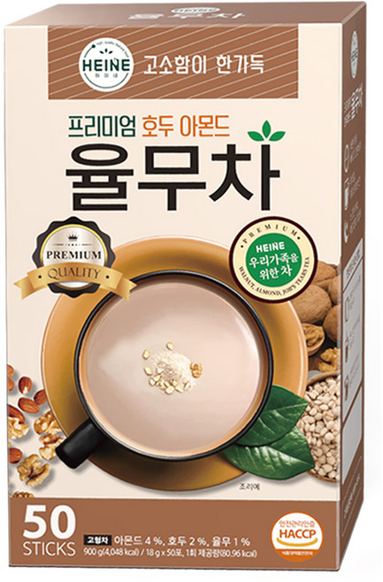 다농원 하이네 프리미엄 호두아몬드 율무차, 18g, 50개입, 1개