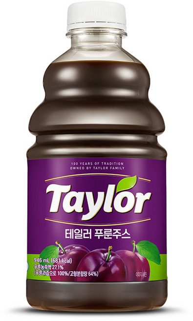 테일러 푸룬 주스, 946ml, 1개