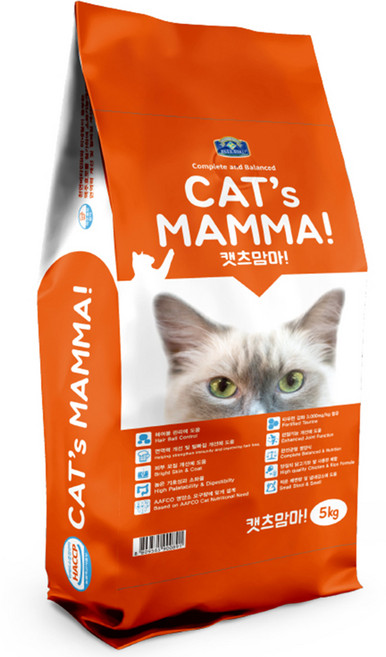 벨버드 캣츠맘마 인도어 전연령 고양이사료, 닭, 5kg, 1개