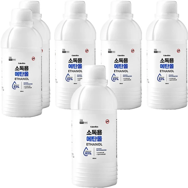 캄스킨 손 피부 소독용 에탄올 소독제, 6개, 250ml - 쿠팡