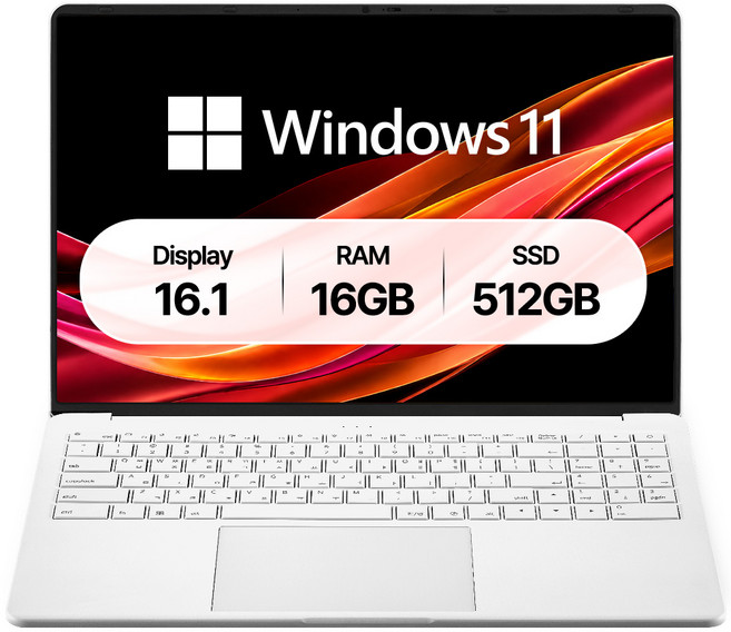 베이직스 2026 베이직북 16 N 시리즈, Basic White, 512GB, 16GB, WIN11 Home, BB1624FW-S