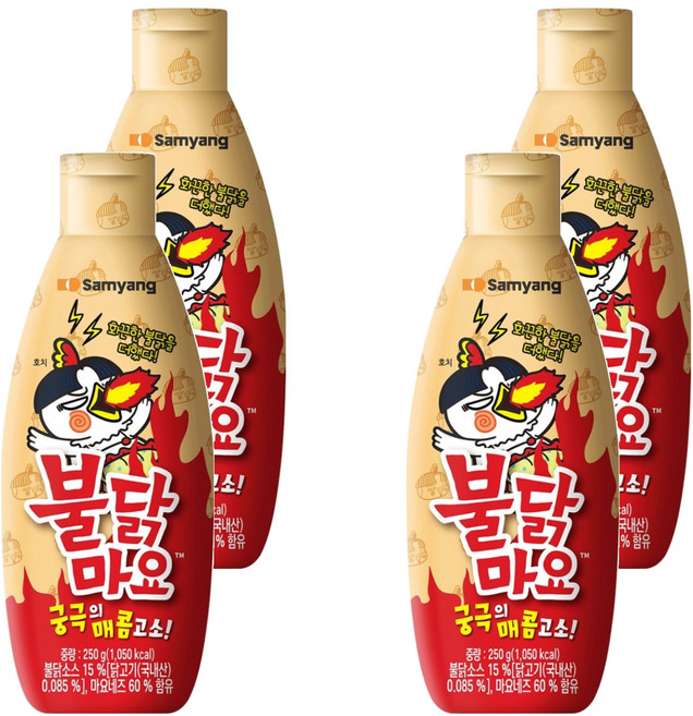 불닭 마요 소스, 250g, 4개