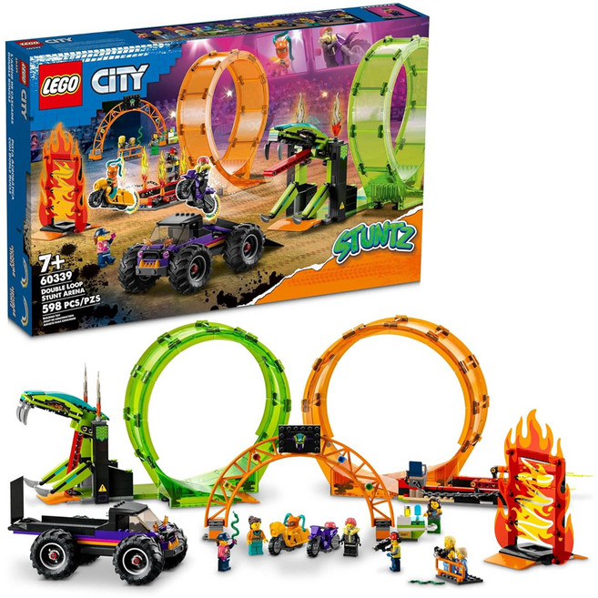 LEGO 60339 城市系列, 雙重環形跑道競技場 Double Loop Stunt Arena, 1盒
