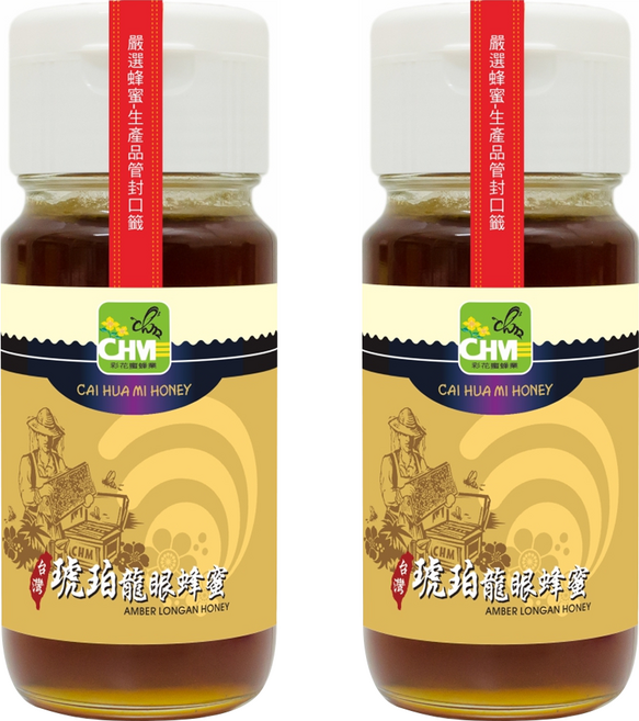 彩花蜜 台灣琥珀龍眼蜂蜜, 700g, 2瓶