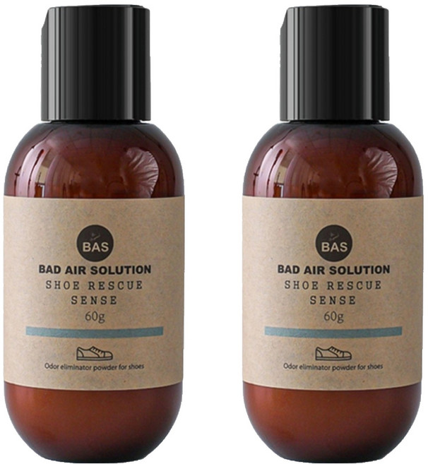 BAS 신발 발냄새제거 탈취제, 60g, 2개