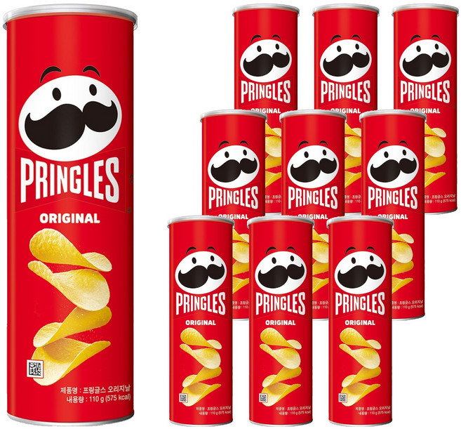 PRINGLES 品客 原味, 110g, 10個