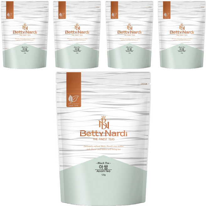 베티나르디 아쌈 홍차 지퍼백, 125g, 1개입, 5개