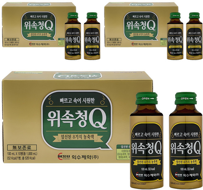 익수제약 위속청Q, 100ml, 30개