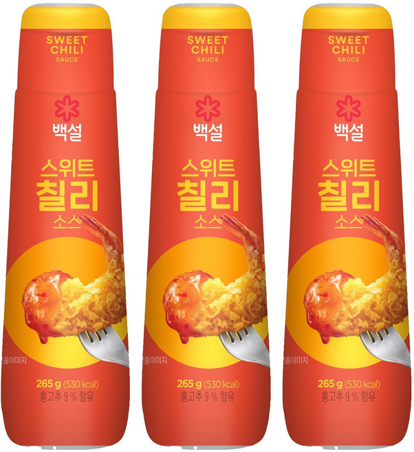 백설 스위트 칠리 소스, 265g, 3개