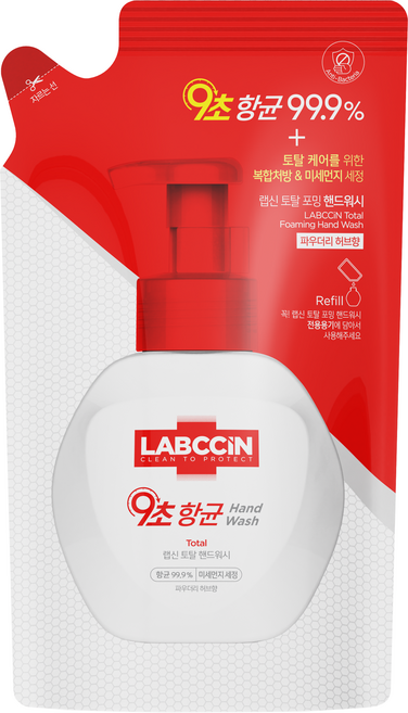 랩신 토탈 포밍 핸드워시 파우더리허브향 리필, 450ml, 1개