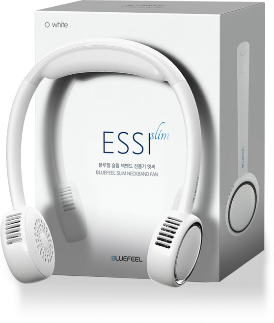 블루필 슬림넥 밴드 선풍기, BFN601, 에씨 화이트