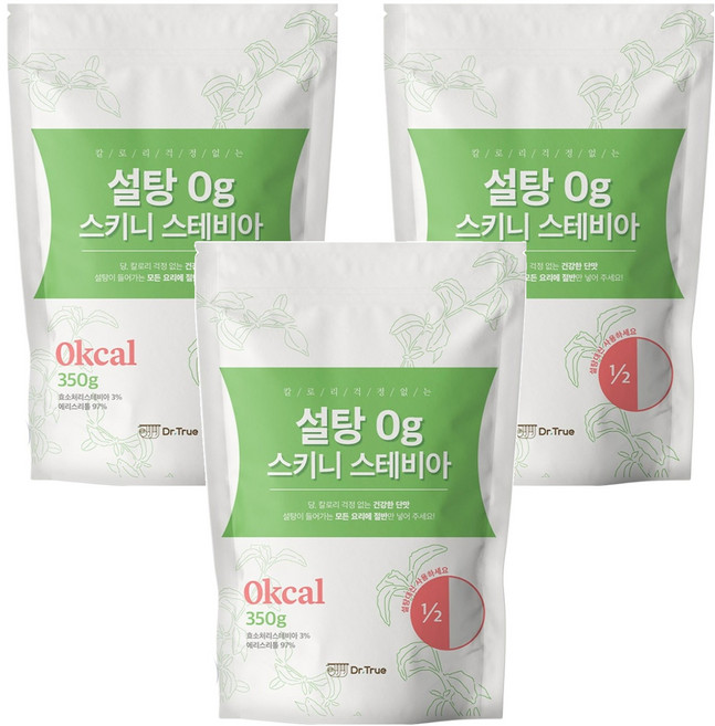 설탕 0g 스키니 스테비아, 350g, 3개