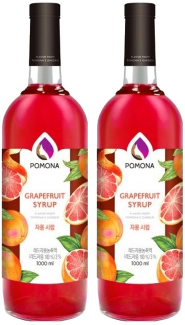 포모나 자몽 시럽, 1L, 2개