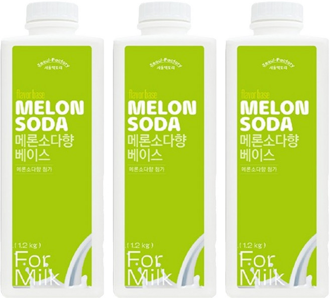 서울팩토리 메론소다향 베이스, 1.2kg, 3개