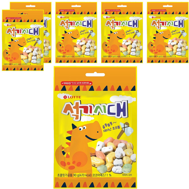 롯데웰푸드 석기시대 초코볼, 90g, 6개