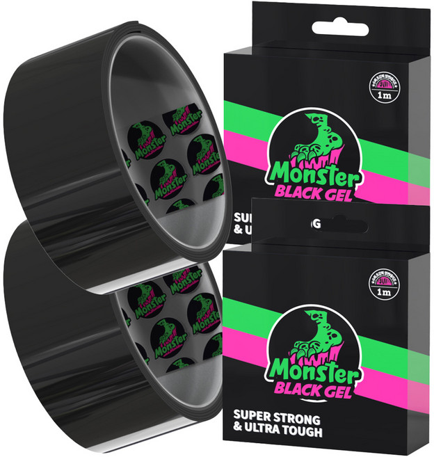 몬스터겔 초강력 차량용 다용도 실리콘 양면테이프 블랙겔 1m, 4개