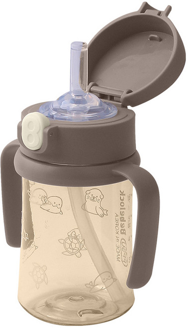 베베락 국내 제조 아이와 PPSU 원터치 빨대컵, 210ml, 1개, 초코