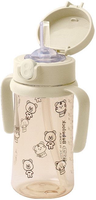 베베락 국내 제조 아이와 PPSU 원터치 빨대컵, 270ml, 1개, 크림