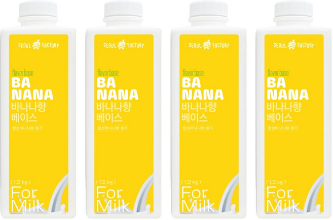 서울팩토리 바나나향 음료 베이스, 4개, 1.2kg