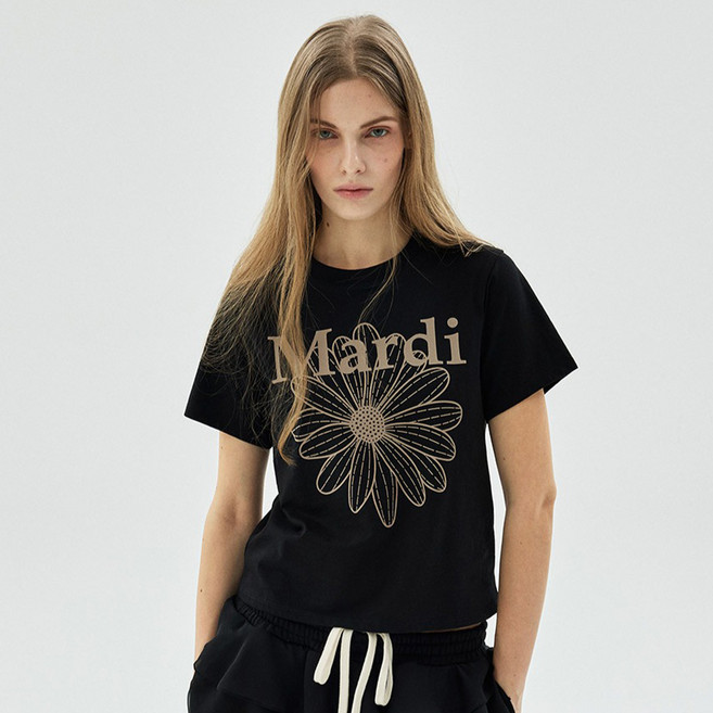 Mardi Mercredi 女款修身花卉棉質T恤