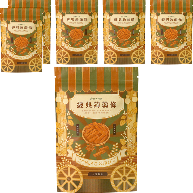 Green Market 菓青市集 麻辣蒟蒻條, 200g, 6包