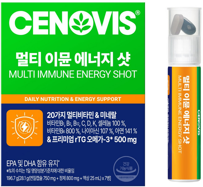 CENOVIS 多重免疫能量飲 三重活力飲, 1個, 7冊