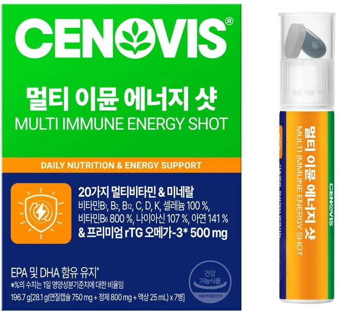 세노비스 멀티 이뮨 에너지샷 트리플 부스터, 7회분, 1개 - 쿠팡