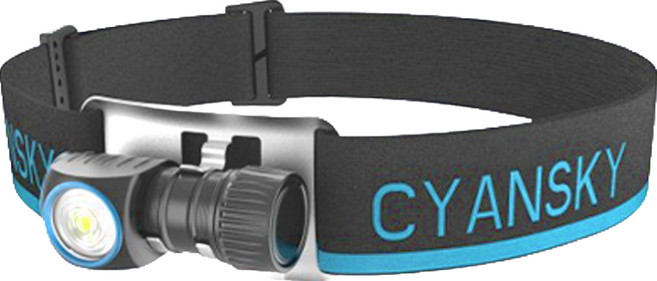 CYANSKY L型頭燈 防水IPX8, 暖黃光, 1個