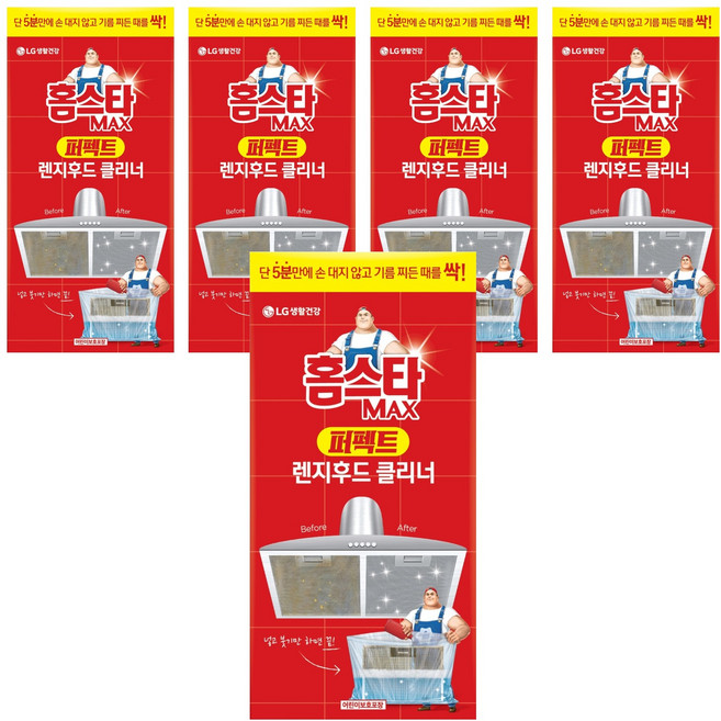 홈스타 맥스 퍼펙트 렌지후드 클리너, 450ml, 5개