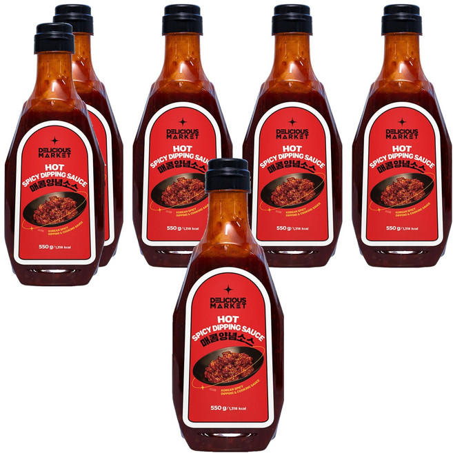 딜리셔스마켓 매콤양념소스, 550g, 6개