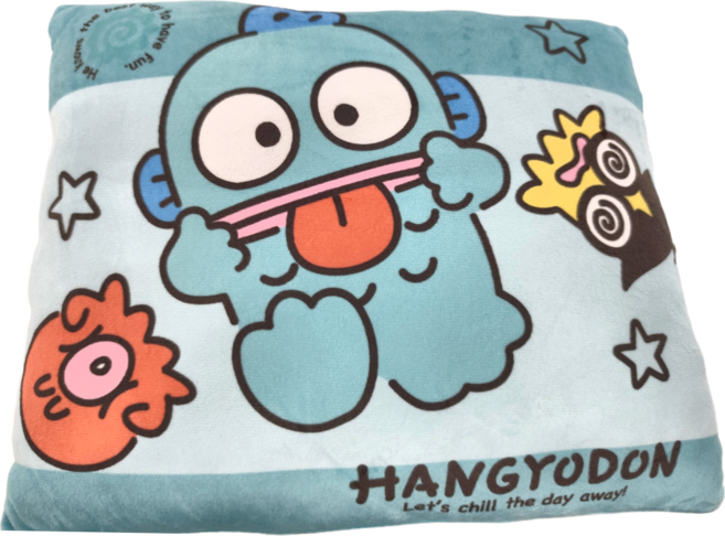 HANGYODON 人魚漢頓 小長方型抱枕, 親愛小伙伴 藍色