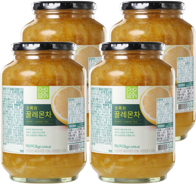 초록원 꿀레몬차, 2kg, 1개입, 4개