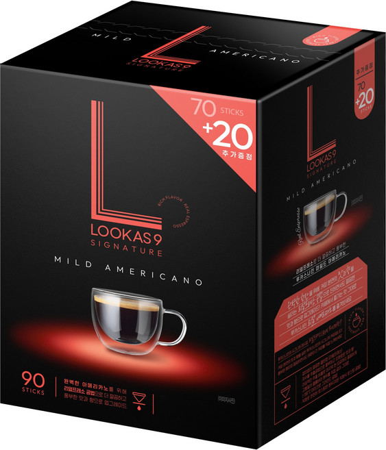 루카스나인 시그니처 마일드 원두커피믹스, 2.1g, 90개입, 1개