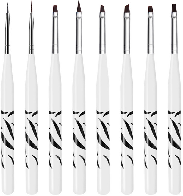 메이브라운 종합 네일브러쉬 8종 세트 MBN048, 혼합색상, 1세트