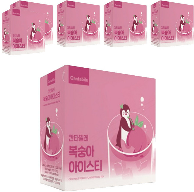 동서웰빙 칸타빌레 복숭아아이스티, 230ml, 60개