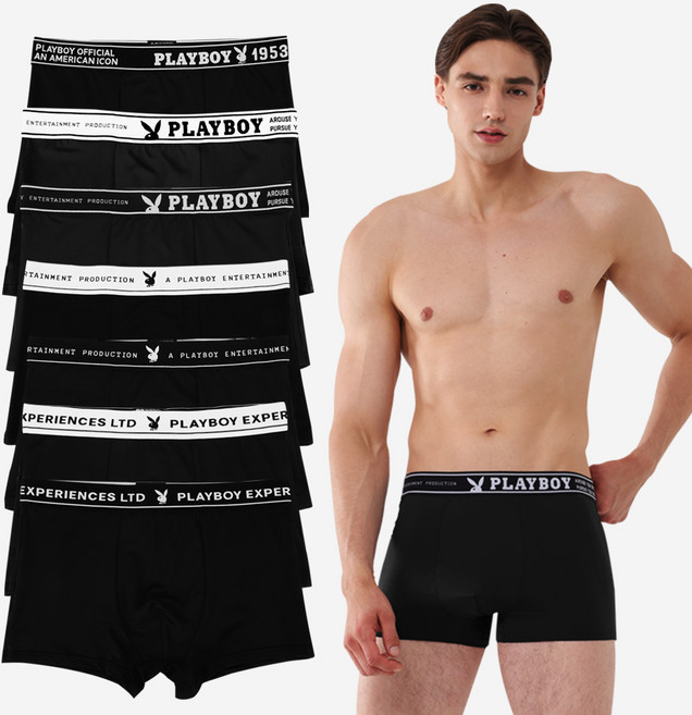 플레이보이 남성용 블랙에디션 드로즈 7종 세트