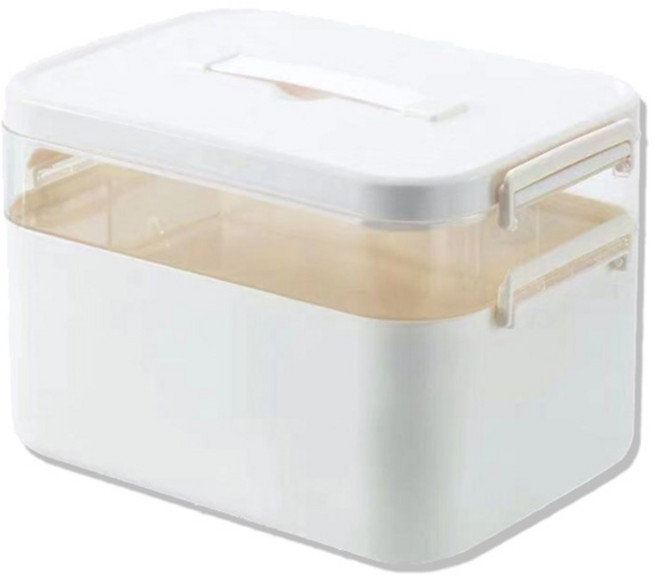 플라스틱 약통 정리함 네일 보관함 대형, WHITE, 1개