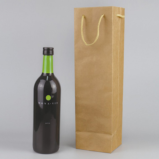 베스트팩 와인 종이 쇼핑백 1구, 크라프트, 10개