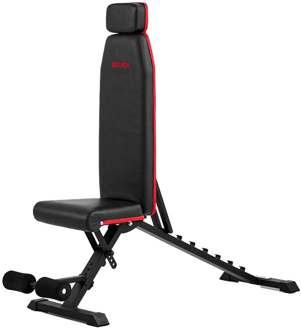 멜킨스포츠 멜킨 볼튼 인클라인 벤치 + 헤드 레스트 세트, 클래식 레드