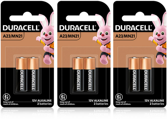 듀라셀 알카라인 특수 건전지 A23 MN21, 2개입, 3개