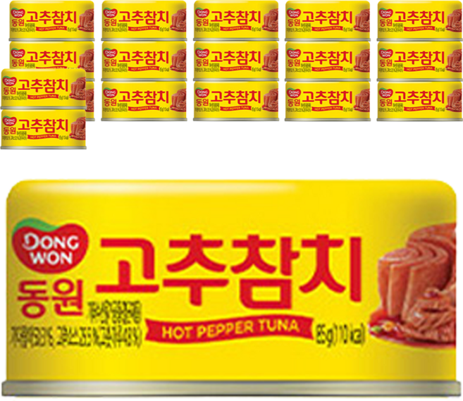 동원참치 고추 참치, 85g, 18개