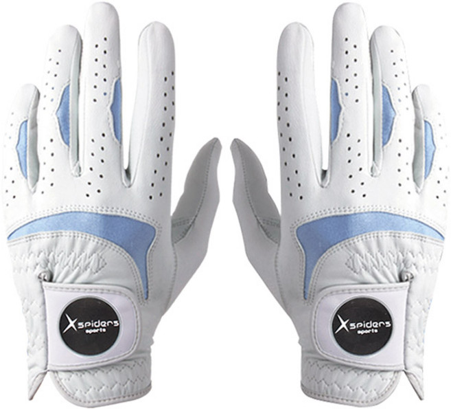 엑스스파이더스 남성용 올양피 가죽 골프장갑 양손용, 혼합색상, 1개