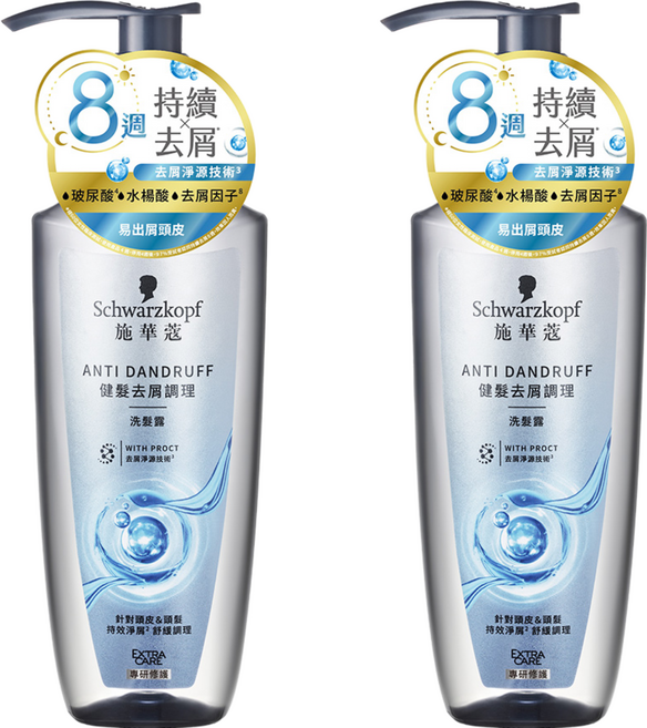 Schwarzkopf 施華蔻 健髮去屑調理洗髮露, 400ml, 2瓶