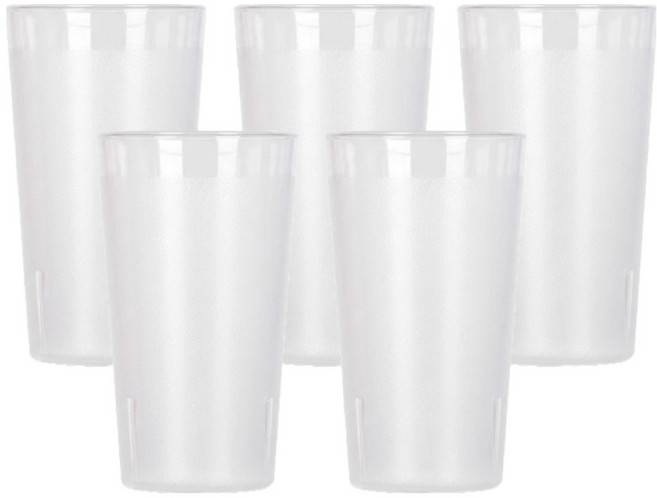 리빙메이트 국산 PC 안깨지는 물컵 340ml, 투명, 5개