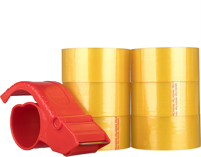 대박테이프 대박 투명 박스테이프 50m 6개 + 커터기, 1세트