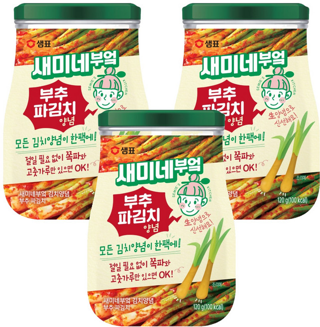 새미네부엌 부추 파김치 양념, 120g, 3개