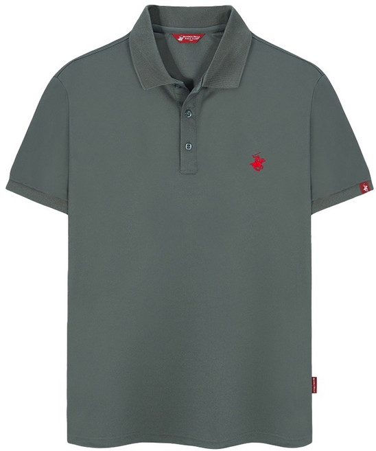 BEVERLY HILLS POLO CLUB 比佛利保羅 男女通用 涼感 透氣 標準 Cool Ever 短袖Polo衫 CPW0T01, 深灰色