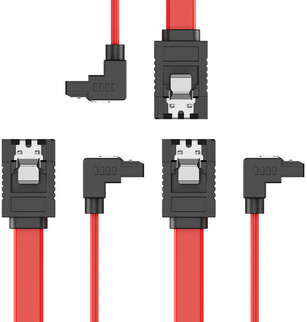 벤션 칼국수형 SATA 3.0 케이블, 레드, 3개, 0.5m