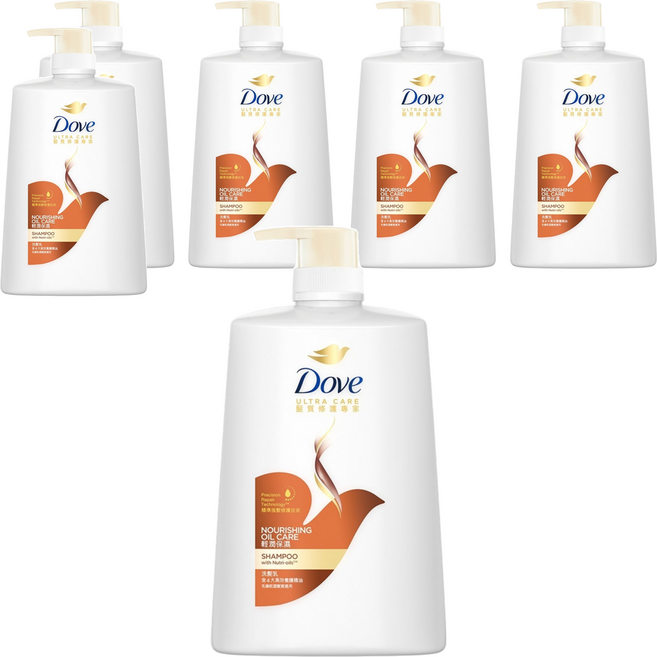 Dove 多芬 輕潤保濕洗髮乳, 1L, 6瓶